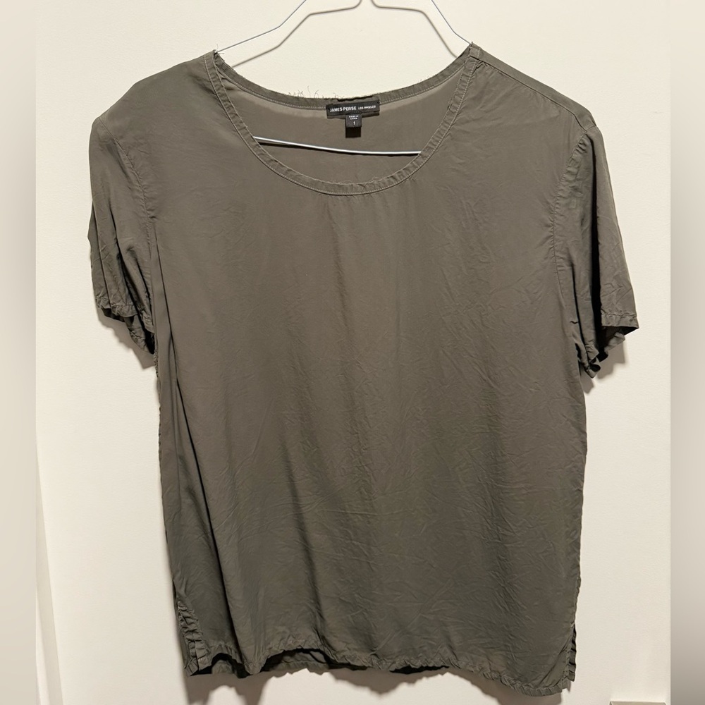 James Perse Short Sleeve Tee in Dark Olive